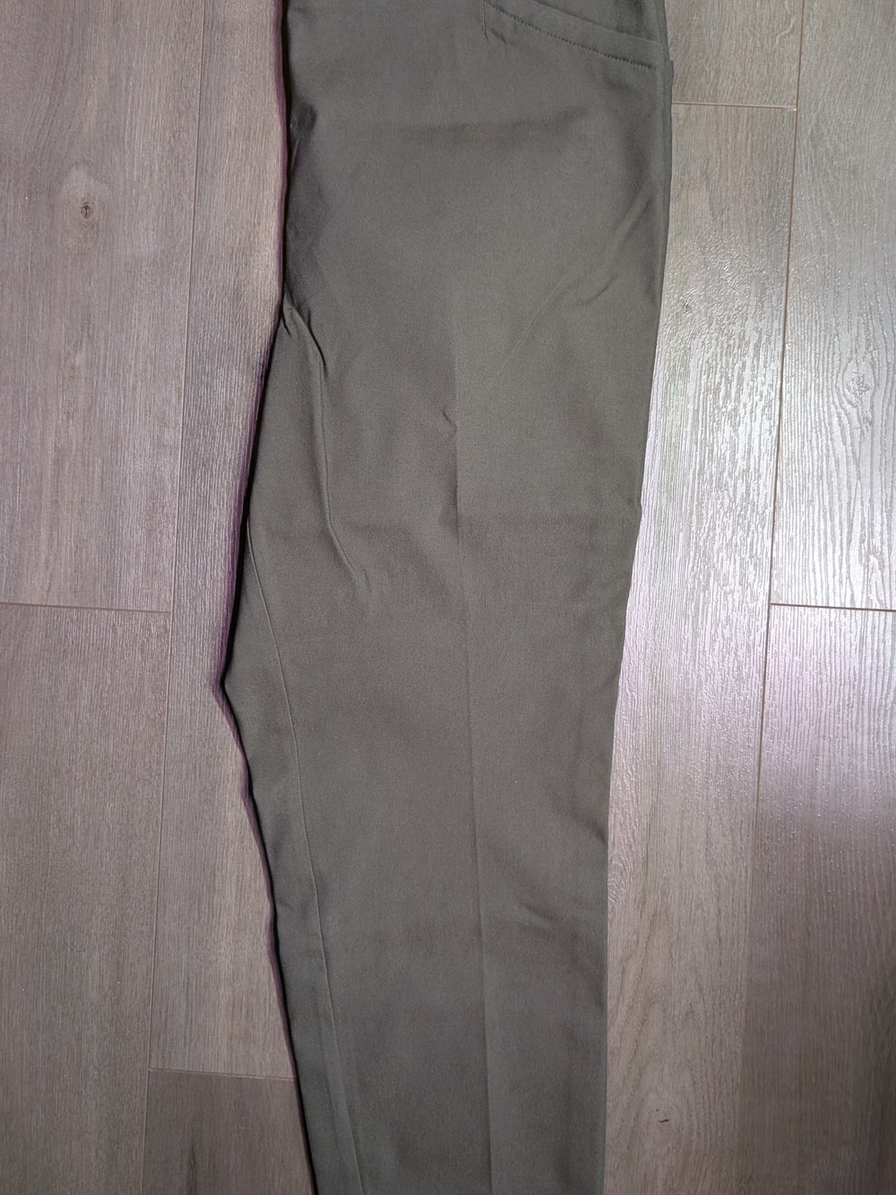 Olive Green Slim Dress Pants
